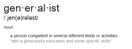 Generalist definition by Google