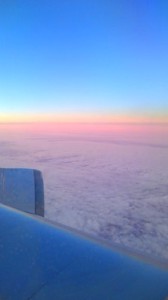View from KLM's Jumbo Jet (Boeing 747-400) going from Amsterdam to Tokyo, Japan